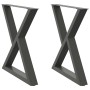 Patas para mesa de comedor 2uds antracita acero 70x(72-73,3) cm de , Patas para mesas - Ref: Foro24-4012726, Precio: 132,08 €...