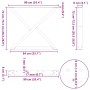 Patas para mesa de comedor 2 uds acero negro 90x(72-73,3) cm de , Patas para mesas - Ref: Foro24-4012732, Precio: 132,42 €, D...