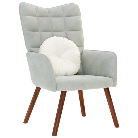 Silla de relajación de terciopelo gris claro von , Sessel - Ref: Foro24-4016810, Preis: 121,47 €, Rabatt: %