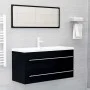 Armario para lavabo madera contrachapada negro 100x38,5x48 cm de vidaXL, Muebles de baño - Ref: Foro24-804720, Precio: 80,47 ...