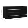 Armario para lavabo madera contrachapada negro 100x38,5x48 cm de vidaXL, Muebles de baño - Ref: Foro24-804720, Precio: 80,47 ...