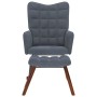 Mecedora con taburete de terciopelo gris oscuro von , Schaukelstühle - Ref: Foro24-4016844, Preis: 143,45 €, Rabatt: %