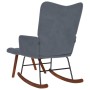 Mecedora con taburete de terciopelo gris oscuro von , Schaukelstühle - Ref: Foro24-4016844, Preis: 143,45 €, Rabatt: %