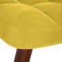 Mecedora con taburete de terciopelo amarillo by , Rocking chairs - Ref: Foro24-4016850, Price: 113,61 €, Discount: %