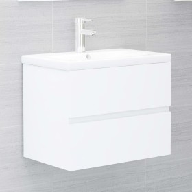 White plywood bathroom cabinet 60x38.5x45 cm by vidaXL, Bathroom furniture - Ref: Foro24-804737, Price: 53,51 €, Discount: %