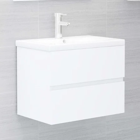 Waschbeckenschrank aus Sperrholz weiß 60x38,5x45 cm von vidaXL, Badezimmermöbel - Ref: Foro24-804737, Preis: 51,63 €, Rabatt: %