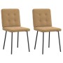 Sillas de comedor 2 unidades terciopelo marrón de , Sillas de comedor - Ref: Foro24-4101065, Precio: 83,01 €, Descuento: %