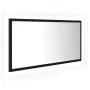 Espejo de baño LED acrílico negro brillo 90x8,5x37 cm de vidaXL, Tocadores de baño - Ref: Foro24-804933, Precio: 47,92 €, Des...