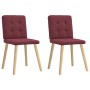 Sillas de comedor 2 unidades tela rojo tinto de , Sillas de comedor - Ref: Foro24-4101071, Precio: 79,52 €, Descuento: %
