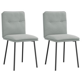 Sillas de comedor 2 unidades terciopelo gris claro by , dining chairs - Ref: Foro24-4101309, Price: 89,81 €, Discount: %