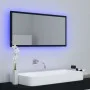 Espejo de baño LED acrílico negro brillo 90x8,5x37 cm de vidaXL, Tocadores de baño - Ref: Foro24-804933, Precio: 47,92 €, Des...