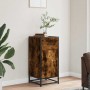 Aparador madera ingeniería y metal roble ahumado 35,5x35x76 cm de , Aparadores - Ref: Foro24-848961, Precio: 66,86 €