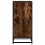 Aparador madera ingeniería y metal roble ahumado 35,5x35x76 cm by , Sideboards - Ref: Foro24-848961, Price: 69,30 €, Discount: %