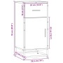 Aparador madera ingeniería y metal roble ahumado 35,5x35x76 cm by , Sideboards - Ref: Foro24-848961, Price: 69,30 €, Discount: %