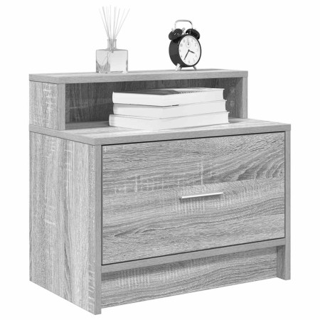 Mesilla de noche con cajón gris sonoma 51x31x47 cm by , Nightstands - Ref: Foro24-858678, Price: 42,37 €, Discount: %