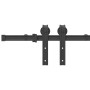 Kit de herrajes para puertas correderas acero negro 183 cm de , Artículos para puertas - Ref: Foro24-4009748, Precio: 44,82 €...