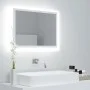 Espejo de baño LED acrílico blanco 60x8,5x37 cm de vidaXL, Tocadores de baño - Ref: Foro24-804916, Precio: 44,52 €, Descuento: %