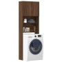 Armario de lavadora madera ingeniería roble marrón 64x24x190 cm von , Zubehör für Waschmaschinen und Trockner - Ref: Foro24-8...