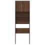 Armario de lavadora madera ingeniería roble marrón 64x24x190 cm von , Zubehör für Waschmaschinen und Trockner - Ref: Foro24-8...