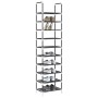 Zapatero 10 niveles negro 44x28x180 cm tejido no tejido by , Shoe racks and shoe organizers - Ref: Foro24-4100620, Price: 22,...