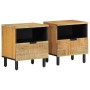 Mesitas de noche 2 uds madera maciza de mango marrón 40x33x46cm by , Nightstands - Ref: Foro24-4017727, Price: 111,36 €, Disc...