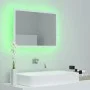Espejo de baño LED acrílico blanco 60x8,5x37 cm de vidaXL, Tocadores de baño - Ref: Foro24-804916, Precio: 44,52 €, Descuento: %