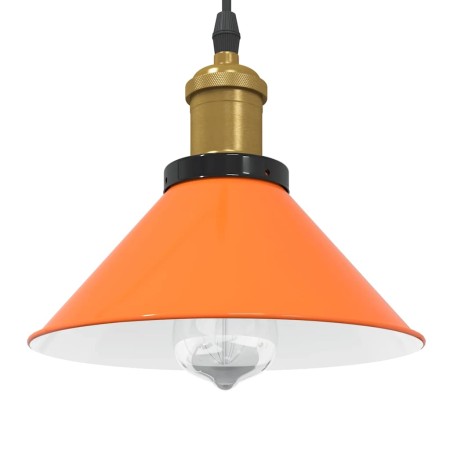 Lámpara colgante regulable altura E27 naranja brillante Ø 22cm by , Lamps - Ref: Foro24-4103448, Price: 29,60 €, Discount: %