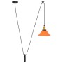 Lámpara colgante regulable altura E27 naranja brillante Ø 22cm by , Lamps - Ref: Foro24-4103448, Price: 29,60 €, Discount: %