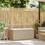 Banco de jardín con cojín ratán sintético beige 110x40x44 cm by , garden benches - Ref: Foro24-4104149, Price: 110,92 €, Disc...