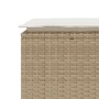 Banco de jardín con cojín ratán sintético beige 110x40x44 cm by , garden benches - Ref: Foro24-4104149, Price: 110,92 €, Disc...