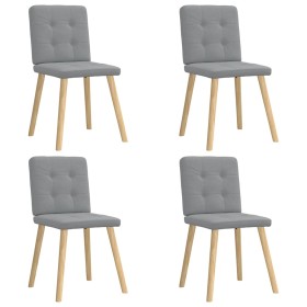 Sillas de comedor 4 unidades tela gris claro by , dining chairs - Ref: Foro24-3315168, Price: 196,21 €, Discount: %