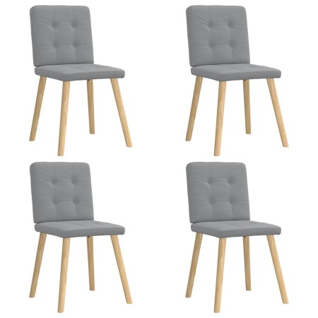 Sillas de comedor 4 unidades tela gris claro de , Sillas de comedor - Ref: Foro24-3315168, Precio: 196,21 €, Descuento: %