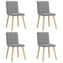 Sillas de comedor 4 unidades tela gris claro de , Sillas de comedor - Ref: Foro24-3315168, Precio: 196,21 €, Descuento: %
