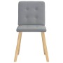 Sillas de comedor 4 unidades tela gris claro de , Sillas de comedor - Ref: Foro24-3315168, Precio: 196,21 €, Descuento: %