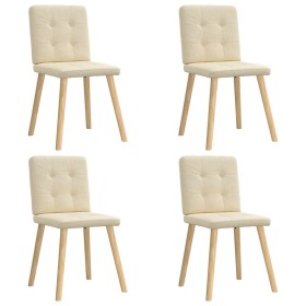 Sillas de comedor 4 unidades tela color crema von , Essstühle - Ref: Foro24-3315175, Preis: 193,13 €, Rabatt: %