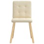 Sillas de comedor 4 unidades tela color crema de , Sillas de comedor - Ref: Foro24-3315175, Precio: 195,49 €, Descuento: %
