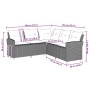 Sofá en forma de L con cojines ratán sintético gris von , Gartensets - Ref: Foro24-365419, Preis: 328,64 €, Rabatt: %