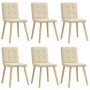 Sillas de comedor 6 unidades tela color crema von , Essstühle - Ref: Foro24-3315445, Preis: 288,52 €, Rabatt: %