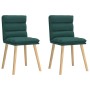 Sillas de comedor 2 unidades tela verde oscuro de , Sillas de comedor - Ref: Foro24-4101298, Precio: 111,31 €, Descuento: %
