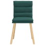 Sillas de comedor 2 unidades tela verde oscuro de , Sillas de comedor - Ref: Foro24-4101298, Precio: 111,31 €, Descuento: %