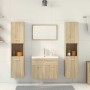 Juego de muebles de baño 5 pzas madera ingeniería roble Sonoma von , Badezimmermöbel - Ref: Foro24-3325030, Preis: 288,19 €, ...