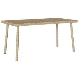 Mesa centro jardín rectangular beige 80x40x37cm ratán sintético by , Garden tables - Ref: Foro24-4104058, Price: 43,05 €, Dis...