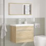 Set de muebles de baño 2 pzas madera contrachapada roble Sonoma von , Badezimmermöbel - Ref: Foro24-3324965, Preis: 195,62 €,...