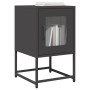 Mesita de noche acero laminado en frío negro 36x39x60,5 cm by , Nightstands - Ref: Foro24-853326, Price: 50,11 €, Discount: %