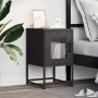 Mesita de noche acero laminado en frío negro 36x39x60,5 cm by , Nightstands - Ref: Foro24-853326, Price: 50,11 €, Discount: %