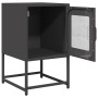 Mesita de noche acero laminado en frío negro 36x39x60,5 cm by , Nightstands - Ref: Foro24-853326, Price: 50,11 €, Discount: %