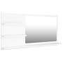 Espejo de baño madera contrachapada blanco 90x10,5x45 cm de vidaXL, Tocadores de baño - Ref: Foro24-805015, Precio: 39,47 €
