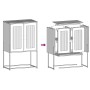 Aparador de acero blanco 68x39x107 cm by , Sideboards - Ref: Foro24-853379, Price: 97,54 €, Discount: %