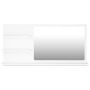 Espejo de baño madera contrachapada blanco 90x10,5x45 cm de vidaXL, Tocadores de baño - Ref: Foro24-805015, Precio: 39,47 €