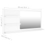 Espejo de baño madera contrachapada blanco 90x10,5x45 cm de vidaXL, Tocadores de baño - Ref: Foro24-805015, Precio: 39,47 €